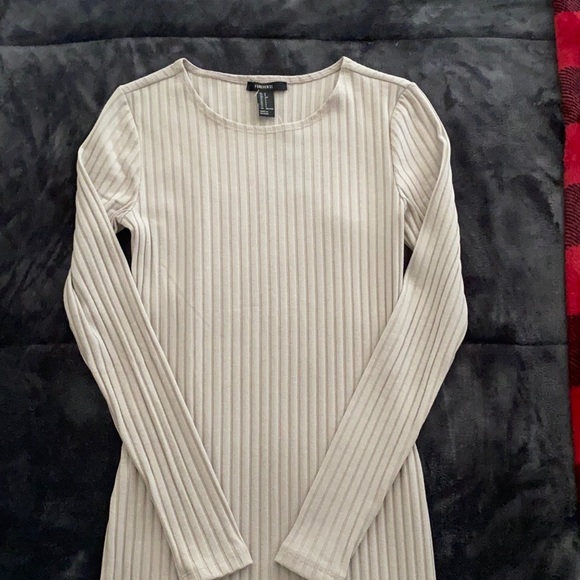 Tan tight midi dress - Picture 1 of 4